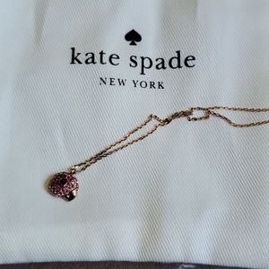 Kate spade pink parrot necklace